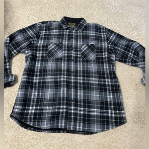 Classic Black and Gray Plaid Men's Shirt
